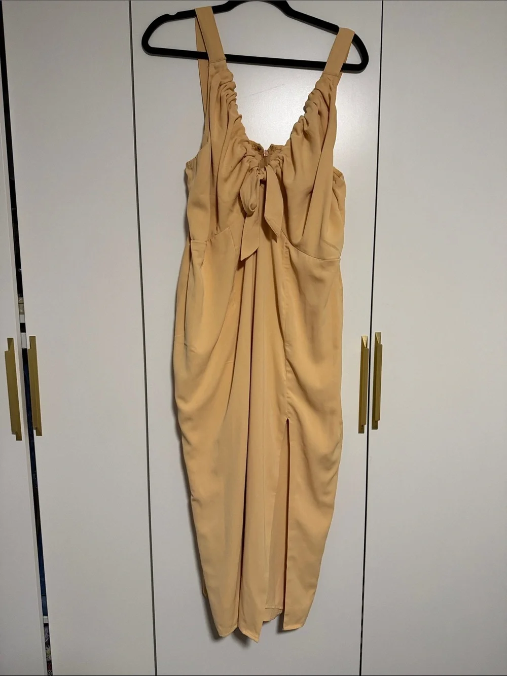 Abercrombie & Fitch Sunflower Yellow Ruffle V-Neck Maxi Dress